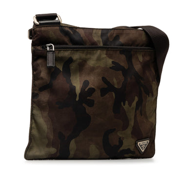 Brown Prada Tessuto Camouflage Crossbody Bag - Designer Revival