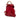 Red Gucci Leather Bamboo Drawstring Backpack