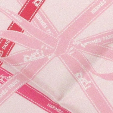 Pink Hermès Bolduc Silk Scarf Scarves