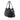 Black Prada Vitello Daino Side Zip Convertible Tote Satchel