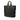 Black Prada Vitello Daino Open Convertible Tote Satchel