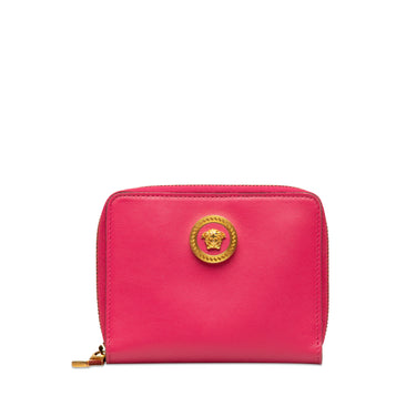 Pink Versace Medusa Leather Small Wallet