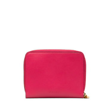 Pink Versace Medusa Leather Small Wallet - Designer Revival