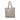 Gray Prada Vitello Daino Side Zip Shopper Tote
