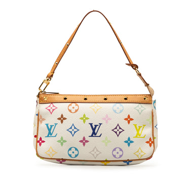 White Louis Vuitton Monogram Multicolore Pochette Accessoires Shoulder Bag - Designer Revival