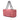 Pink Bottega Veneta Canvas Intrecciato Buckle Flap Handbag