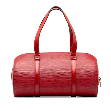Red Louis Vuitton Epi Soufflot Handbag