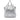 Silver Chanel Large Metallic Glazed Calfskin Perforated Rodeo Drive Satchel