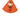 Orange Hermès Swift Triangle Clip On Earrings