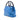 Blue Gucci Small Metallic Calfskin Bamboo Shopper Satchel