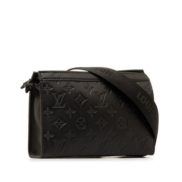 Black Louis Vuitton Monogram Shadow Gaston Wearable Wallet Crossbody Bag
