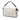 White Fendi Zucca Embroidered Canvas Baguette Satchel