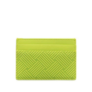 Green Bottega Veneta Intrecciato Card Holder - Designer Revival