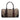 Brown Gucci GG Supreme Web Boston Bag