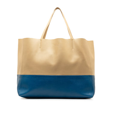 Tan Celine Cabas Horizontal Bicolor Tote Bag