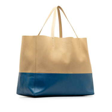 Tan Celine Cabas Horizontal Bicolor Tote Bag