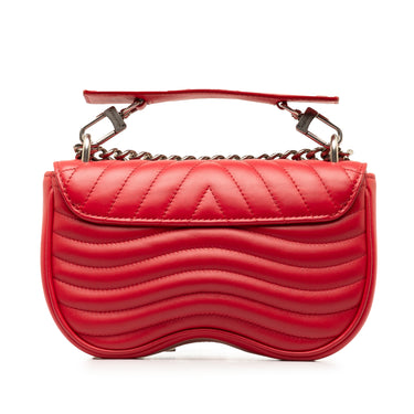 Red Louis Vuitton New Wave Chain Bag MM Satchel - Designer Revival