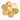 Gold Chanel CC Gold Plated Flower Brooch