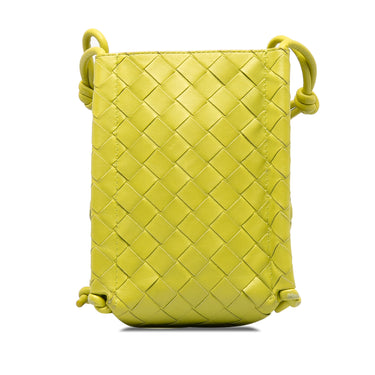 Yellow Bottega Veneta Intrecciato Mini Knot Bucket Bag - Designer Revival