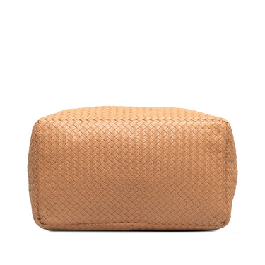 Tan Bottega Veneta Intrecciato Brick Travel Bag - Designer Revival