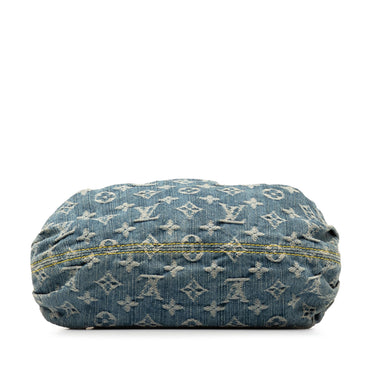 Blue Louis Vuitton Monogram Denim Pleaty Handbag