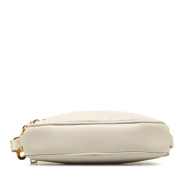 White Celine Small C Charm Crossbody Bag - Designer Revival