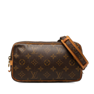 Brown Louis Vuitton Monogram Pochette Marly Bandouliere Crossbody Bag - Designer Revival