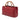Red Gucci Medium Calfskin Bamboo Shopper Satchel