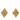 Gold Chanel CC Gold Plated Strass Quilted Rhombus Clip On Earrings