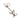 Silver Louis Vuitton Brass LV Initiales Bag Charm Key Chain
