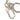 Silver Louis Vuitton Brass LV Initiales Bag Charm Key Chain