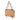 Beige Bottega Veneta Textured Leather Whipstitch Duo Shoulder Bag