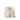 White Chanel Small Quilted Caviar Flat Drawstring Chain Bucket Bag