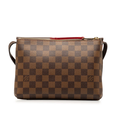 Brown Louis Vuitton Damier Ebene Twice Crossbody Bag - Designer Revival