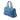Blue Prada Vitello Daino Zip Top Satchel