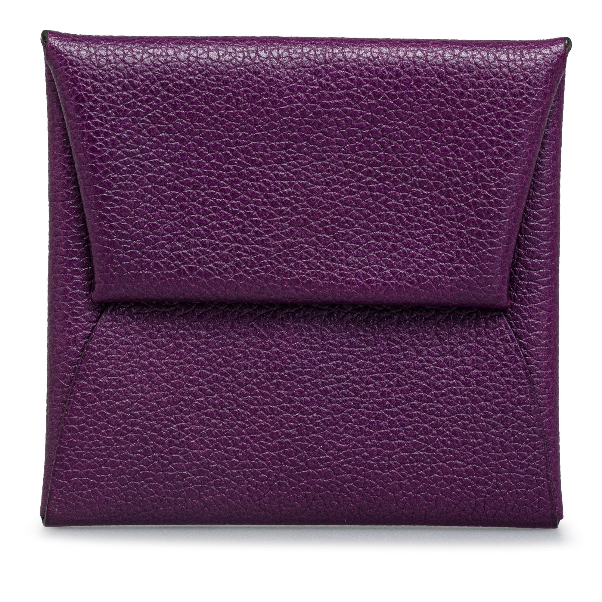 Purple Hermes Evercolor Bastia Coin Pouch - Designer Revival