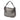 Gray Burberry Supernova Check Coated Canvas and Metallic Leather Shoulder Bag