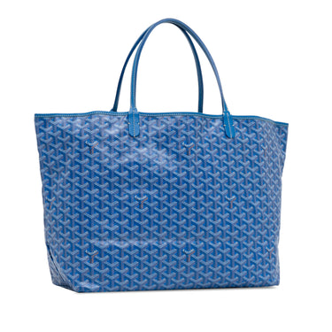 Blue Goyard Goyardine Saint Louis GM Tote Bag