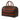 Brown Saint Laurent Le Monogramme Coated Canvas and Leather Striped Boston Bag Satchel