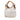 White Gucci Woven Leather Bamboo Studded Hobo - Designer Revival