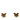 Gold Louis Vuitton Gold Plated Essential V Stud Earrings