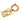 Gold Chanel Gold Plated Rue Cambon Tag Brooch