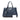 Blue Prada Vitello Daino Open Convertible Tote Satchel - Designer Revival