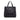 Black Burberry House Check Trimmed Grainy Calfskin Horn Toggle Tote - Designer Revival