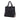 Black Burberry House Check Trimmed Grainy Calfskin Horn Toggle Tote - Designer Revival
