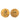 Gold Chanel CC Gold Plated Round Clip On Earrings
