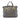 Gray Prada Soft Calfskin Open Convertible Shopping Tote Satchel