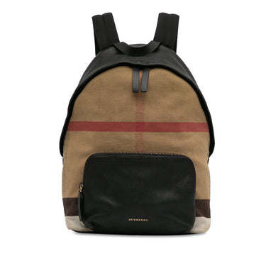 Brown Burberry House Check Abbeydale Backpack