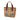 Beige Burberry Haymarket Check Canvas Handbag