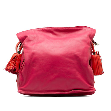 Pink LOEWE Flamenco Tassel Crossbody - Designer Revival